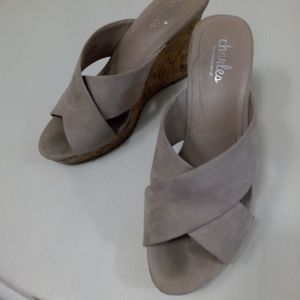 CHARLES DAVID SUEDE WEDGE
